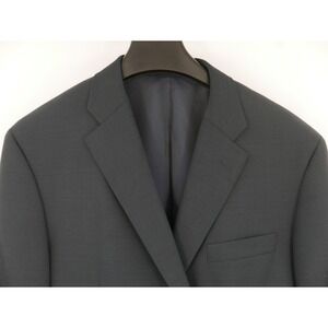 Hickey Freeman Blazer Sport Coat Blue 100% Worsted Wool Men's 48 Regular